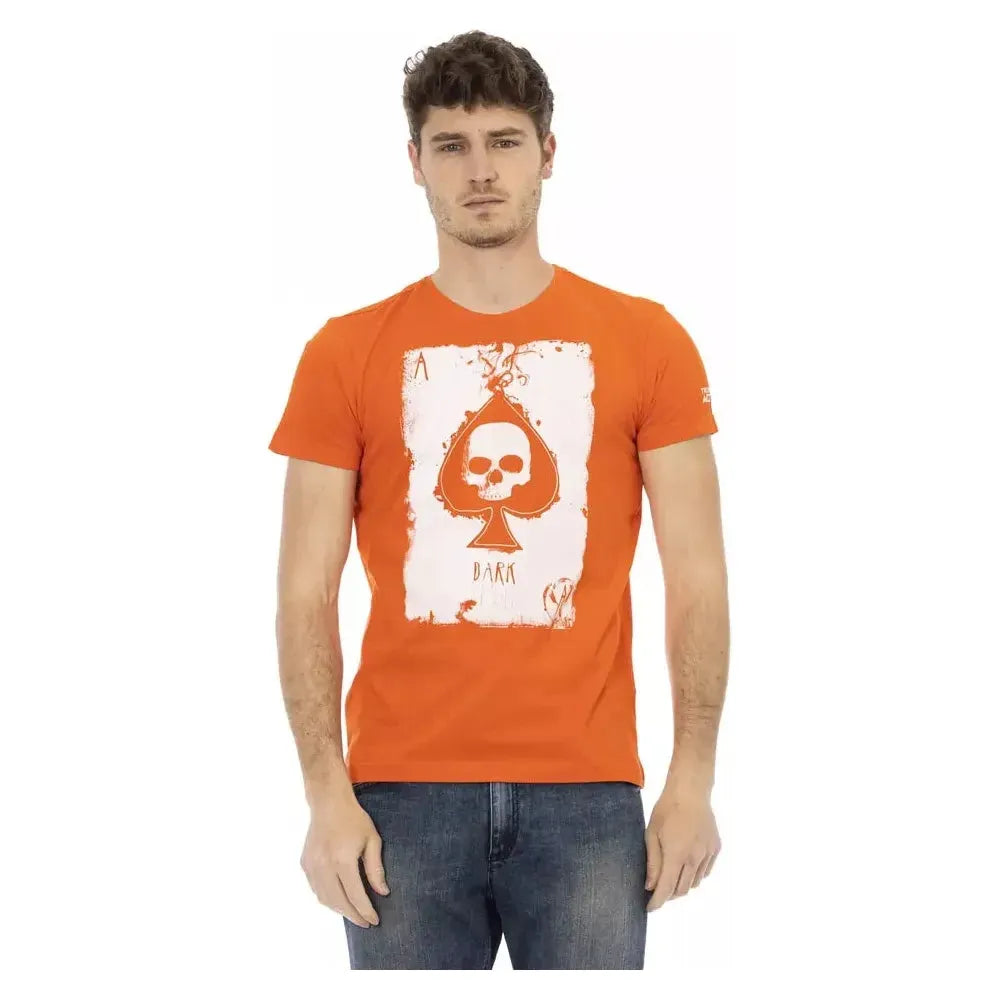 Trussardi Action Orange Cotton Men T-Shirt Trussardi Action Coral
