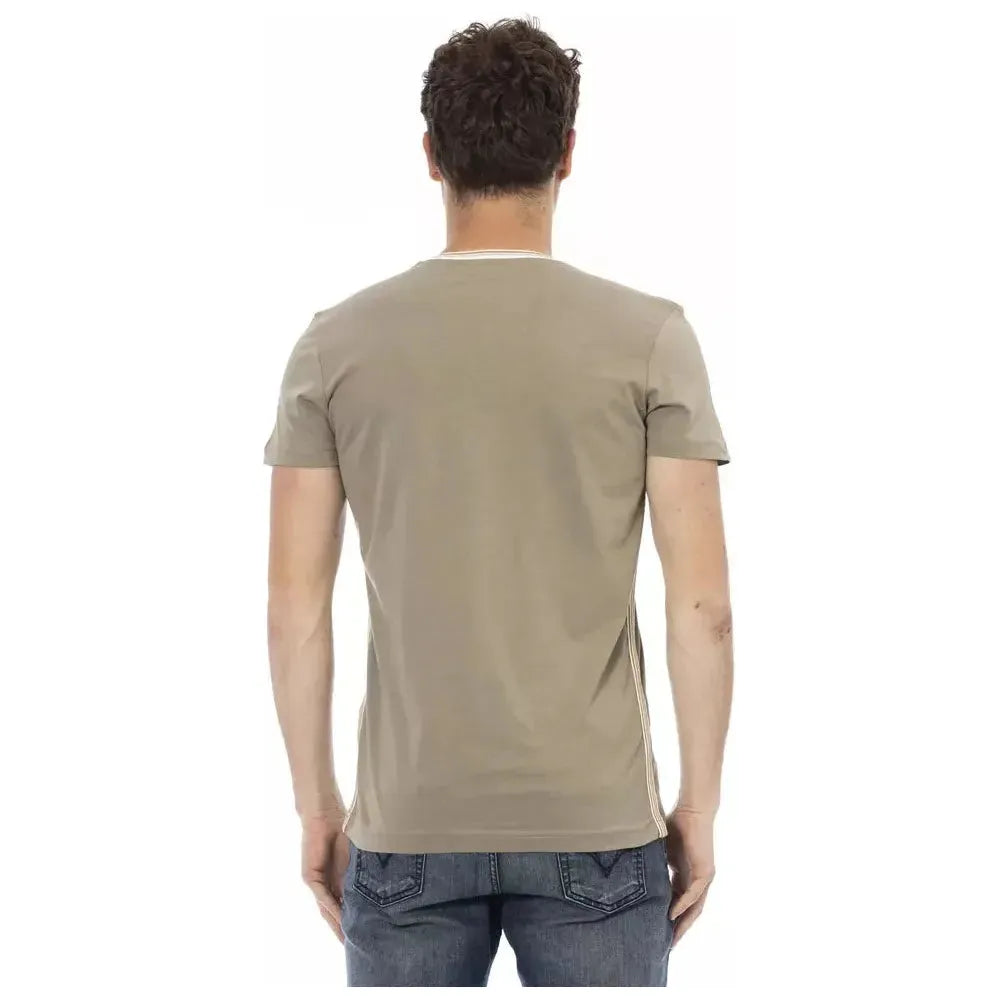 Trussardi Action Green Cotton Men's T-Shirt Trussardi Action Rosy Brown