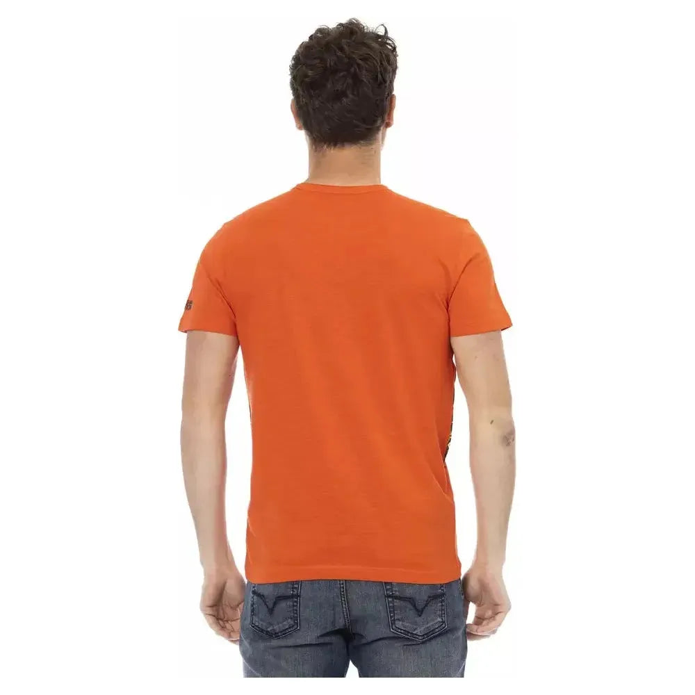 Trussardi Action Orange Cotton Men's T-Shirt Trussardi Action Chocolate