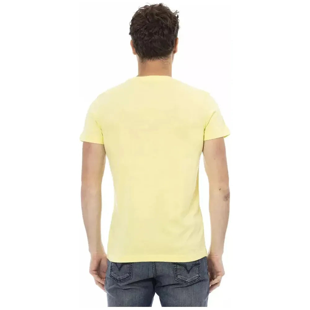 Trussardi Action Yellow Cotton Men T-Shirt Trussardi Action Wheat
