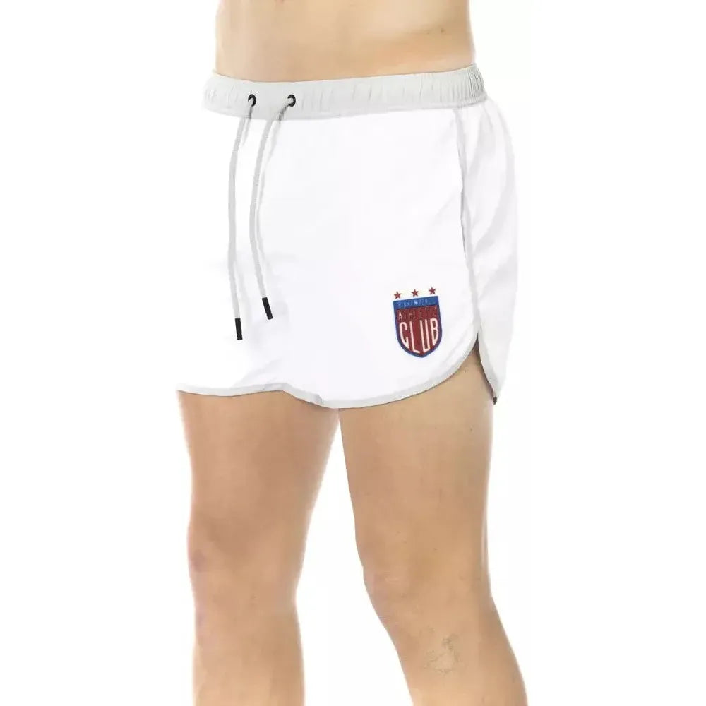 Bikkembergs White Polyester Men Swim Short Bikkembergs Tan