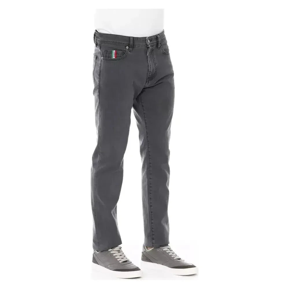 Baldinini Trend Gray Cotton Men Jeans Baldinini Trend Dark Slate Gray