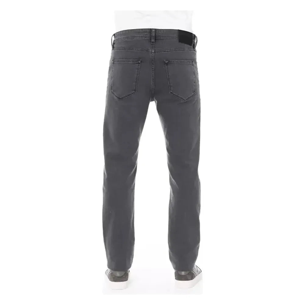 Baldinini Trend Gray Cotton Men Jeans Baldinini Trend Dark Slate Gray