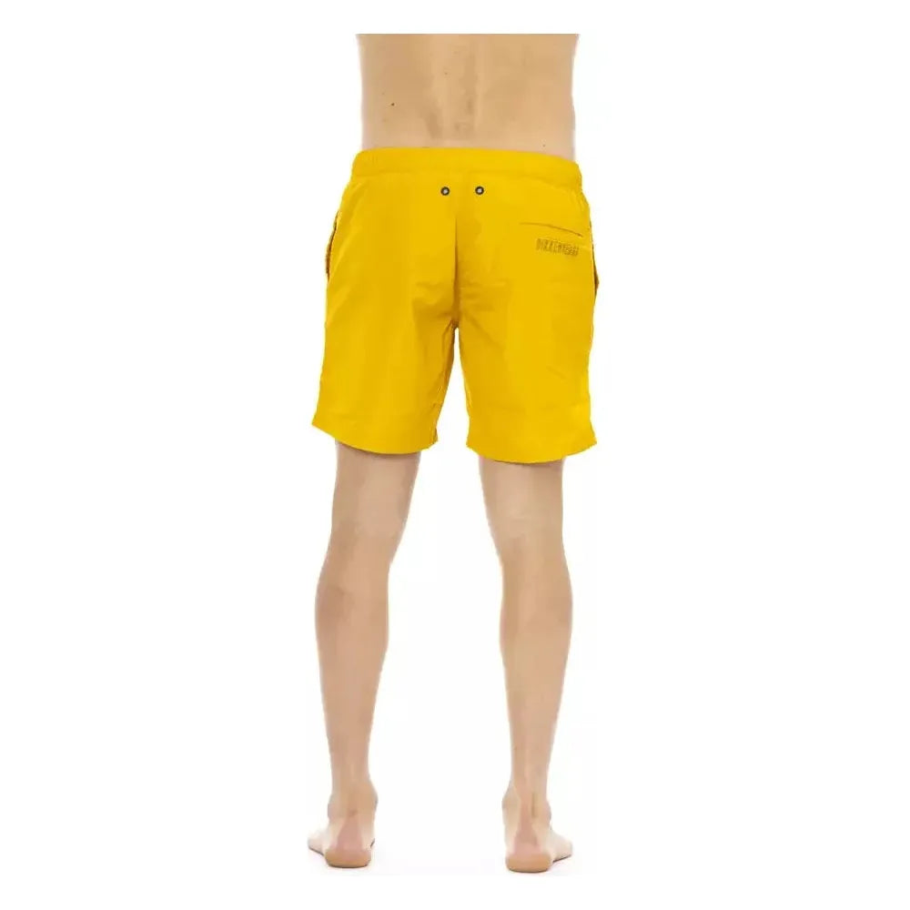 Bikkembergs Yellow Polyester Men Swim Short Bikkembergs Orange