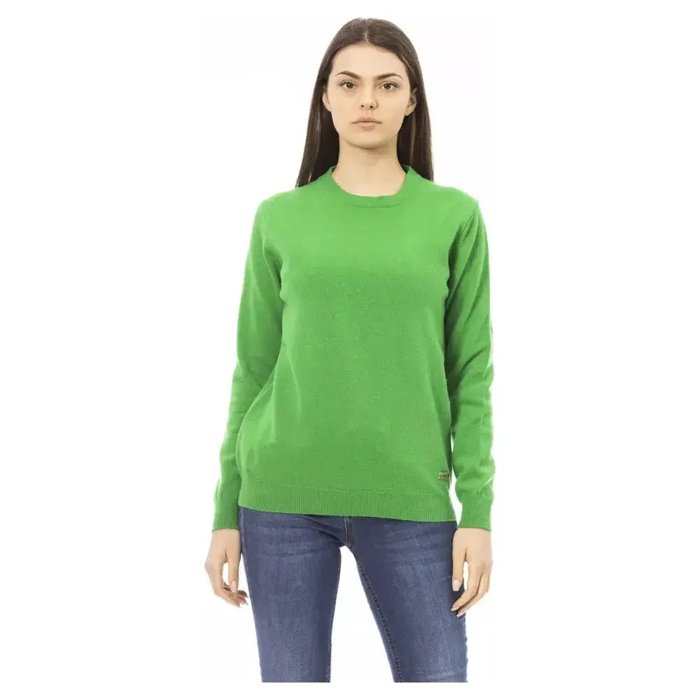 Baldinini Trend Green Wool Women Sweater Baldinini Trend Medium Sea Green
