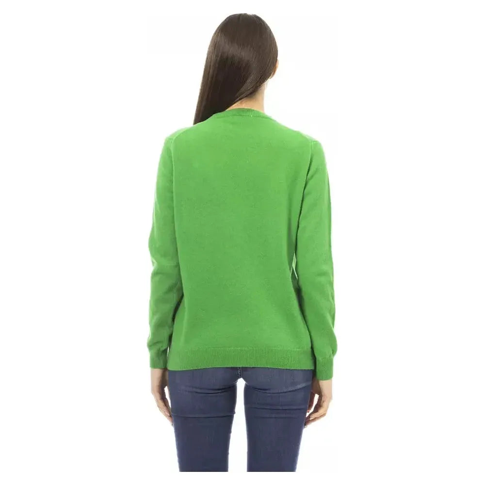 Baldinini Trend Green Wool Women Sweater Baldinini Trend Medium Sea Green