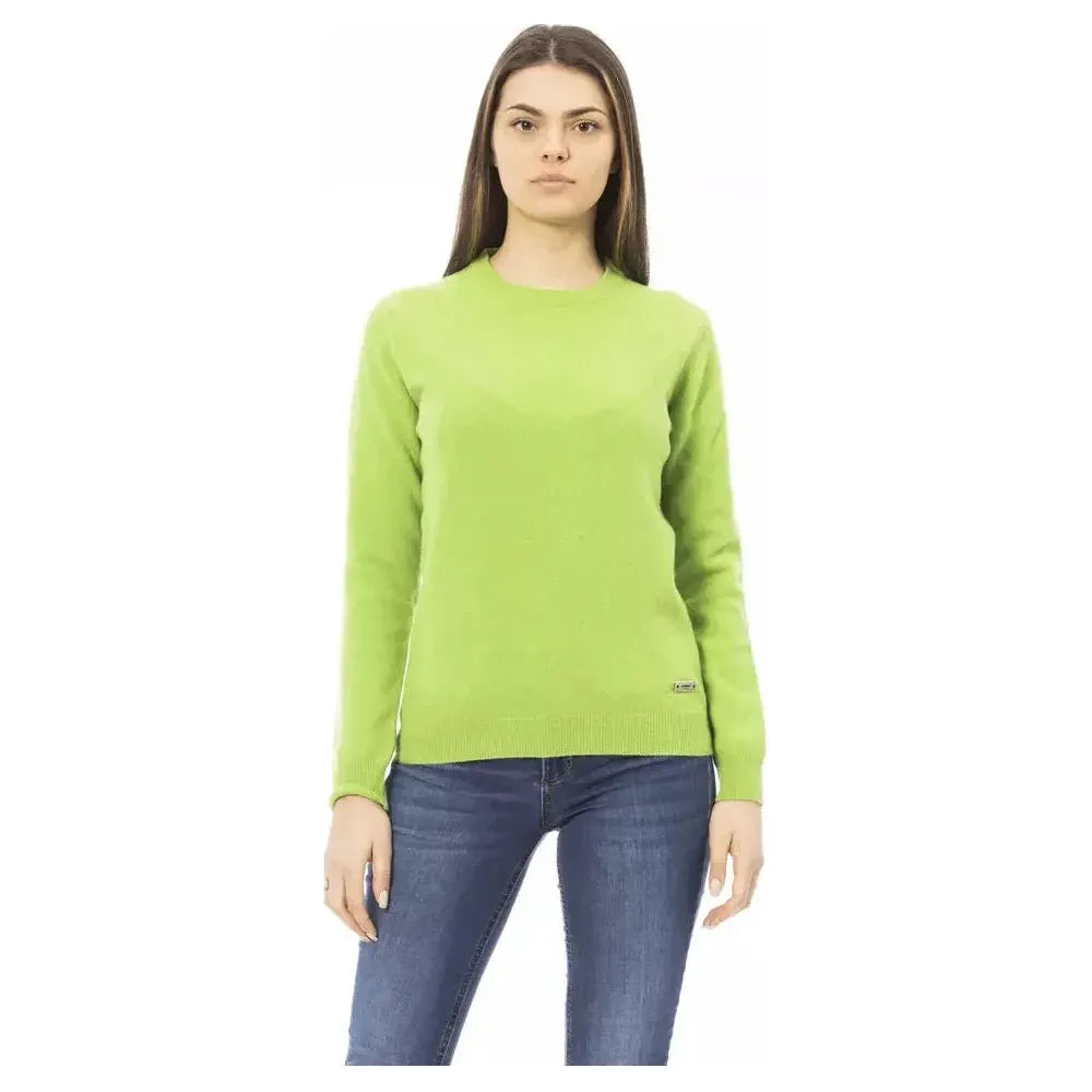 Baldinini Trend Green Cashmere Women Sweater Baldinini Trend Dark Khaki