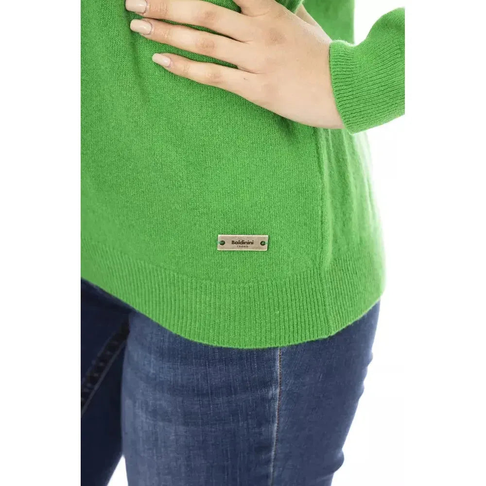 Baldinini Trend Green Wool Women Sweater Baldinini Trend Medium Sea Green