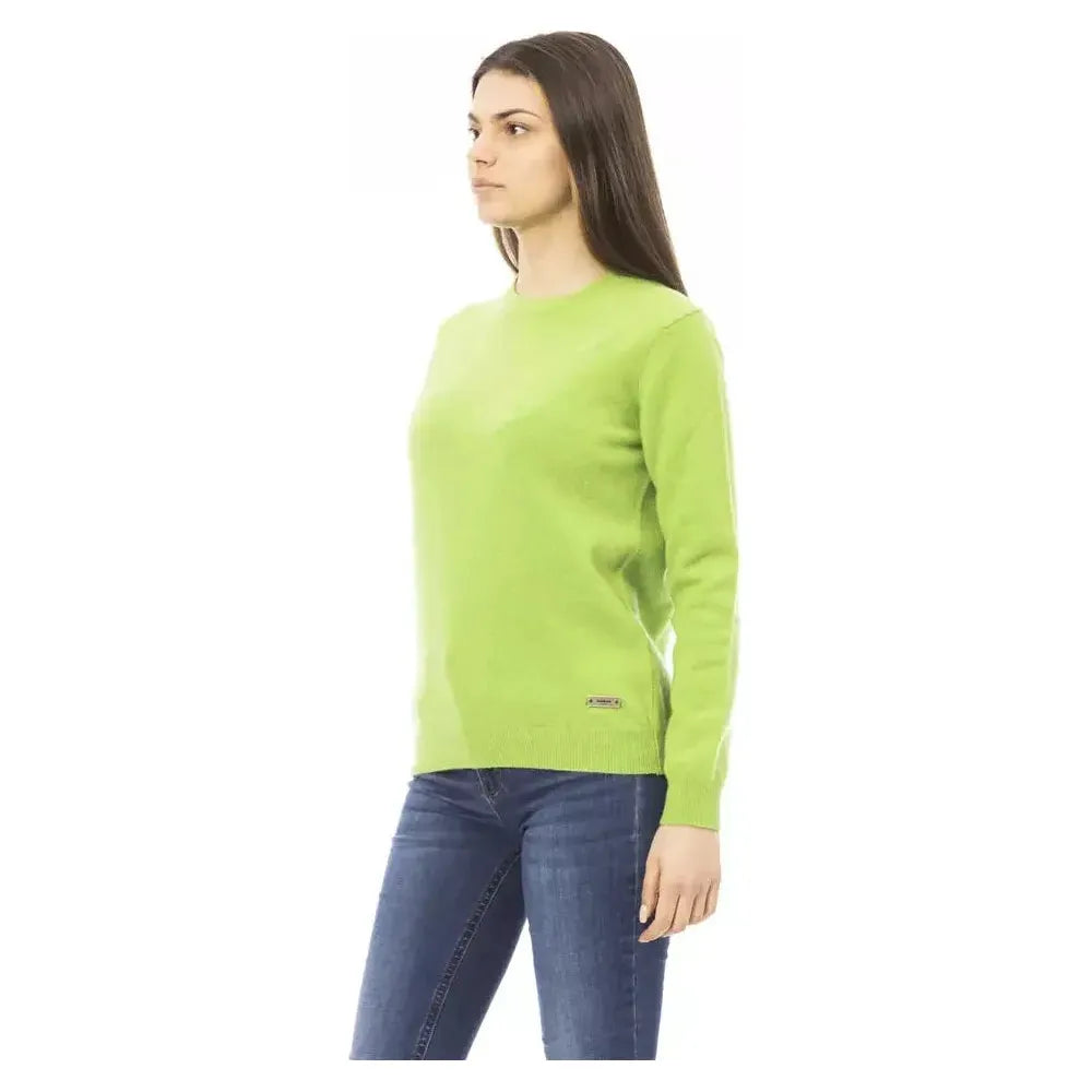 Baldinini Trend Green Cashmere Women Sweater Baldinini Trend Dark Khaki