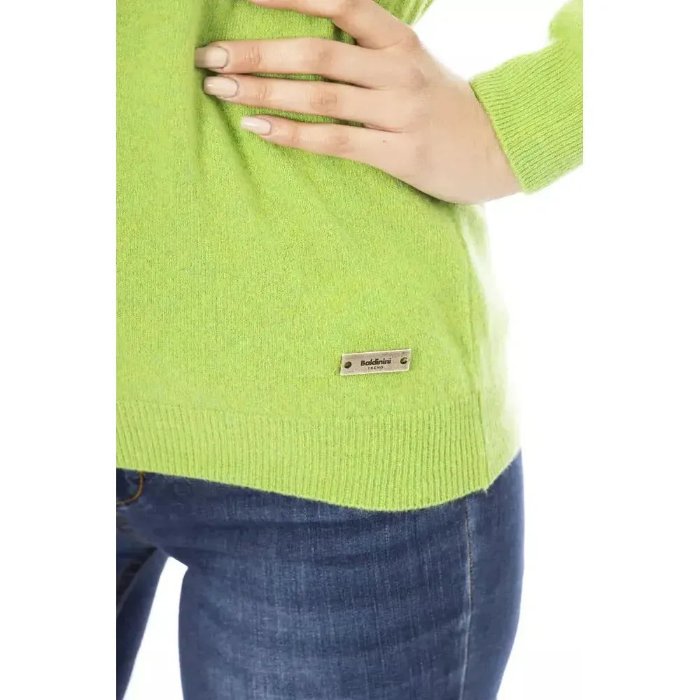 Baldinini Trend Green Cashmere Women Sweater Baldinini Trend Dark Khaki