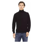 Baldinini Trend Black Fabric Men Sweater BA-22425-S