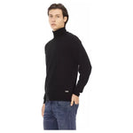 Baldinini Trend Black Fabric Men Sweater BA-22425-S