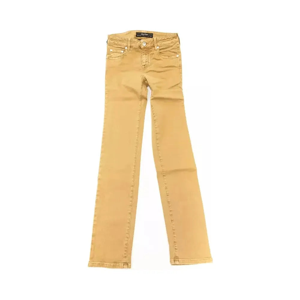 Jacob Cohen Beige Cotton Women Jeans Jacob Cohen Tan