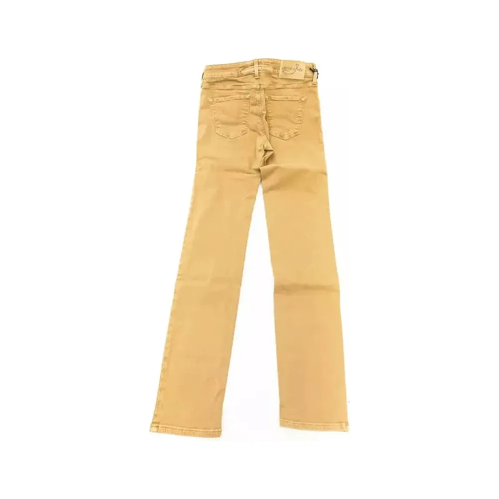 Jacob Cohen Beige Cotton Women Jeans Jacob Cohen Tan