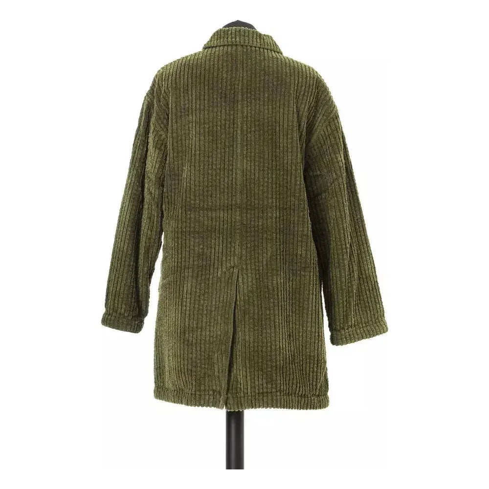 Jacob Cohen Green Cotton Women Jacket WOMAN COATS & JACKETS Jacob Cohen Dark Olive Green