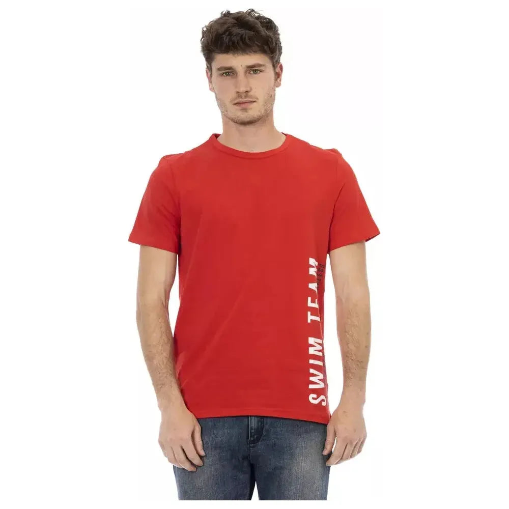 Bikkembergs Red Cotton Men T-Shirt Bikkembergs Brown