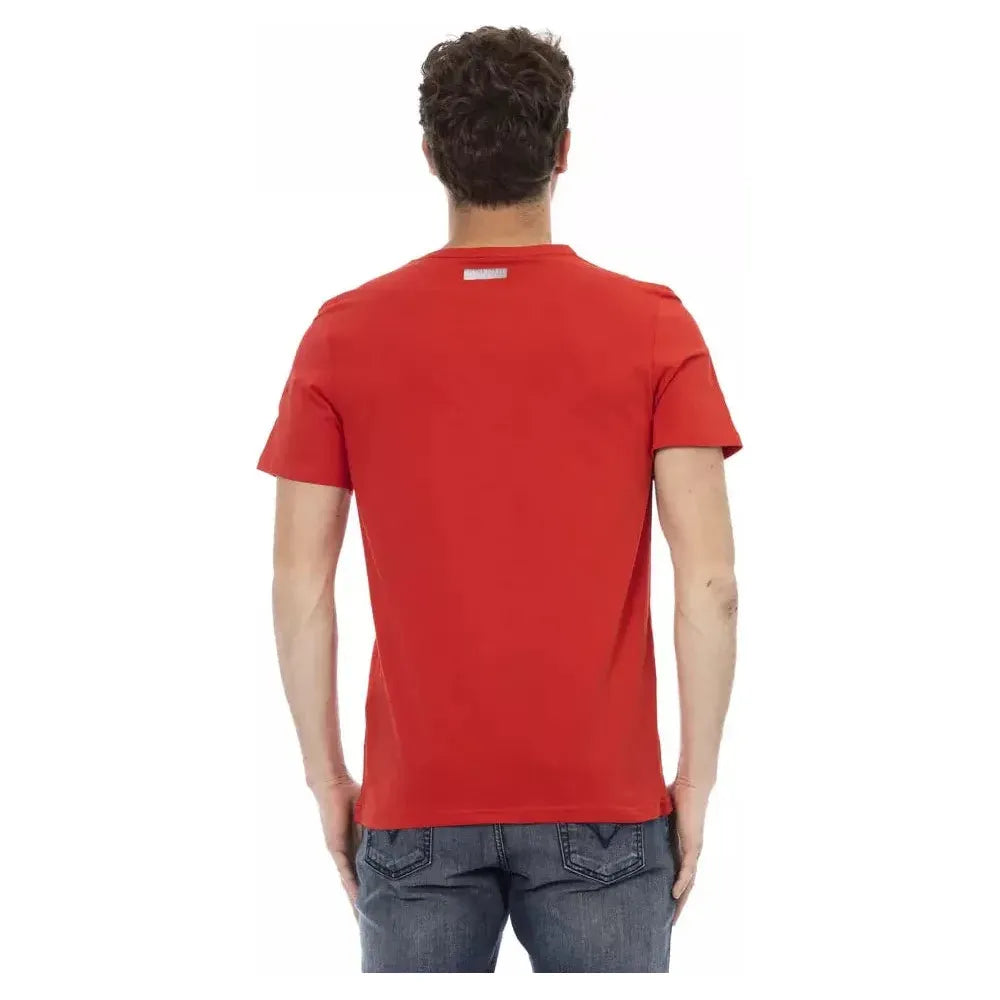 Bikkembergs Red Cotton Men T-Shirt Bikkembergs Firebrick