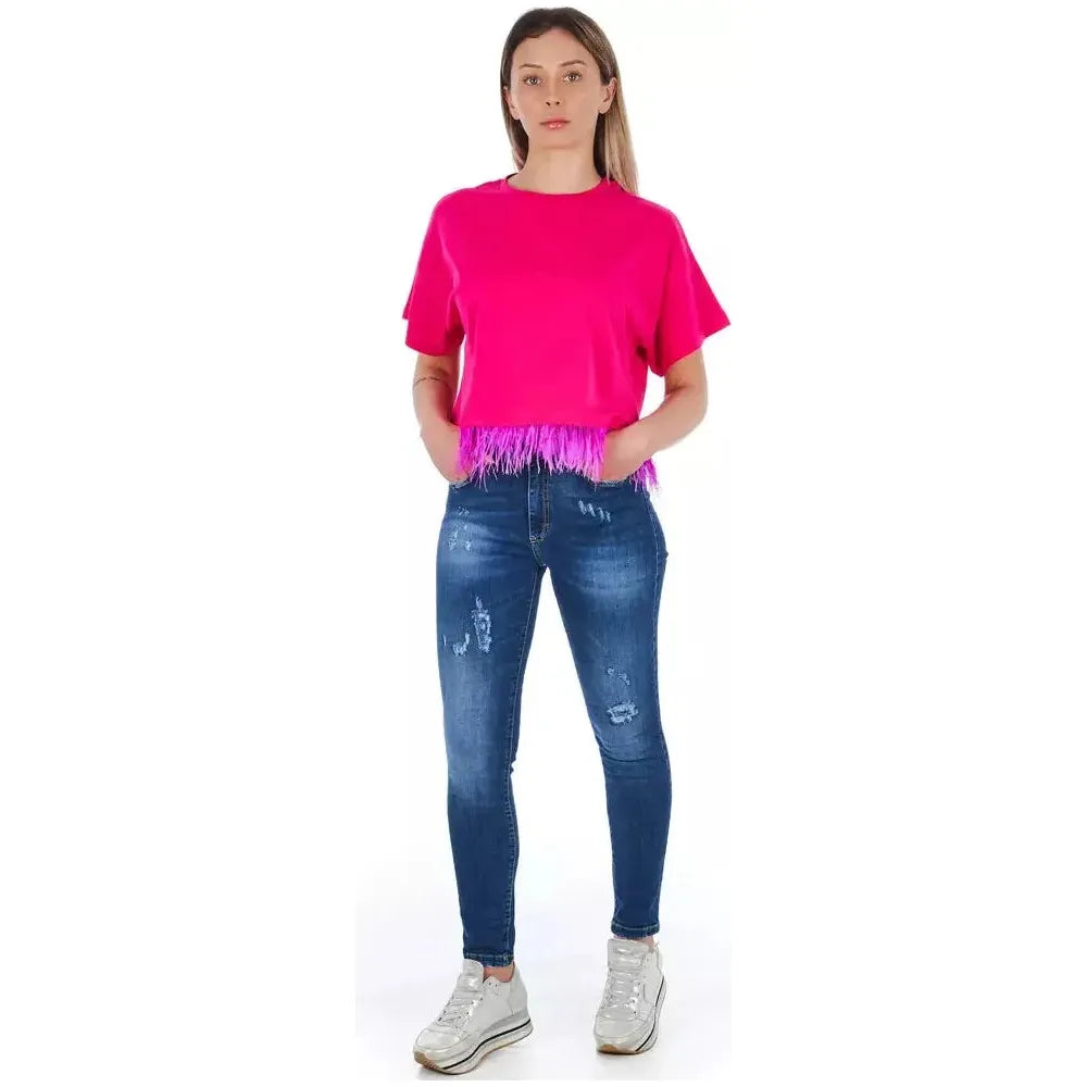 Frankie Morello Blue Denim Women Jeans Frankie Morello Light Gray