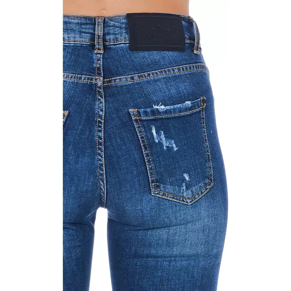 Frankie Morello Blue Denim Women Jeans Frankie Morello Dark Slate Gray