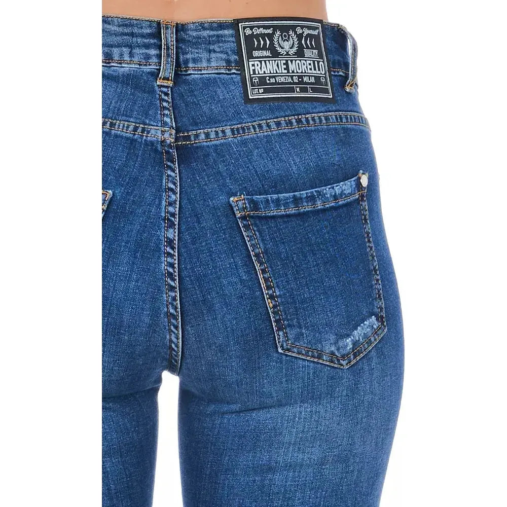 Frankie Morello Blue Denim Women's Jeans Frankie Morello Dark Slate Blue