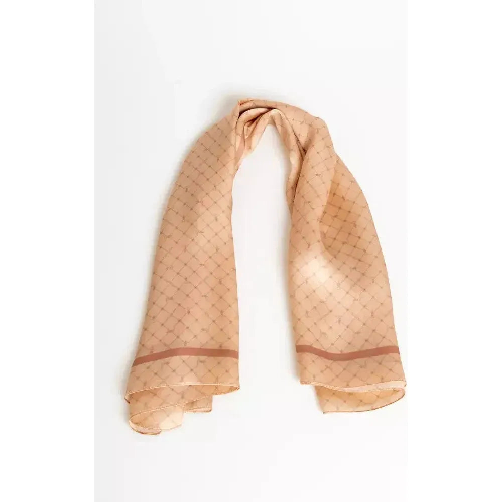 Trussardi Multicolor Silk Women Scarf Scarf Trussardi Misty Rose