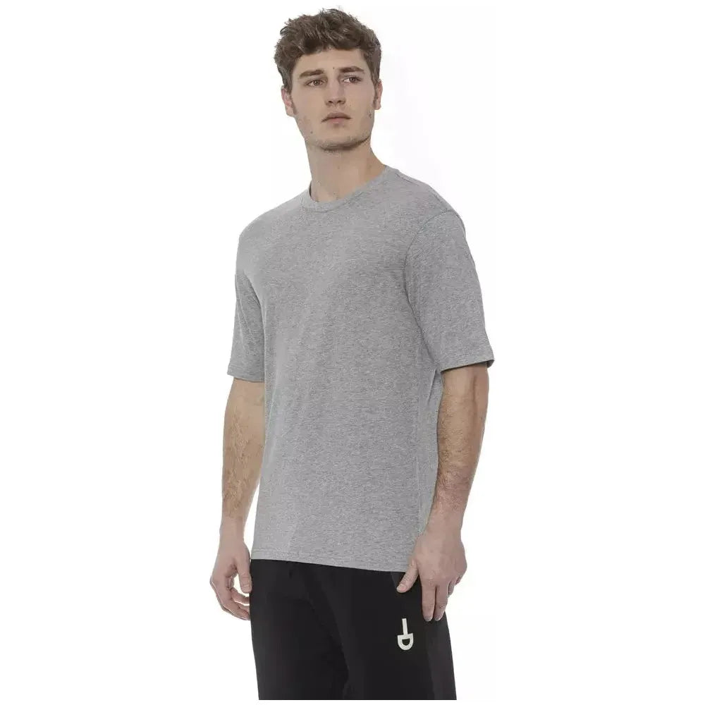 Tond Gray Cotton Men T-Shirt Tond Dark Gray