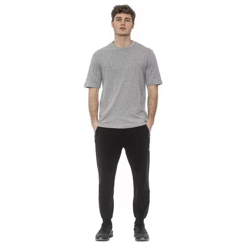 Tond Gray Cotton Men T-Shirt Tond Dark Gray