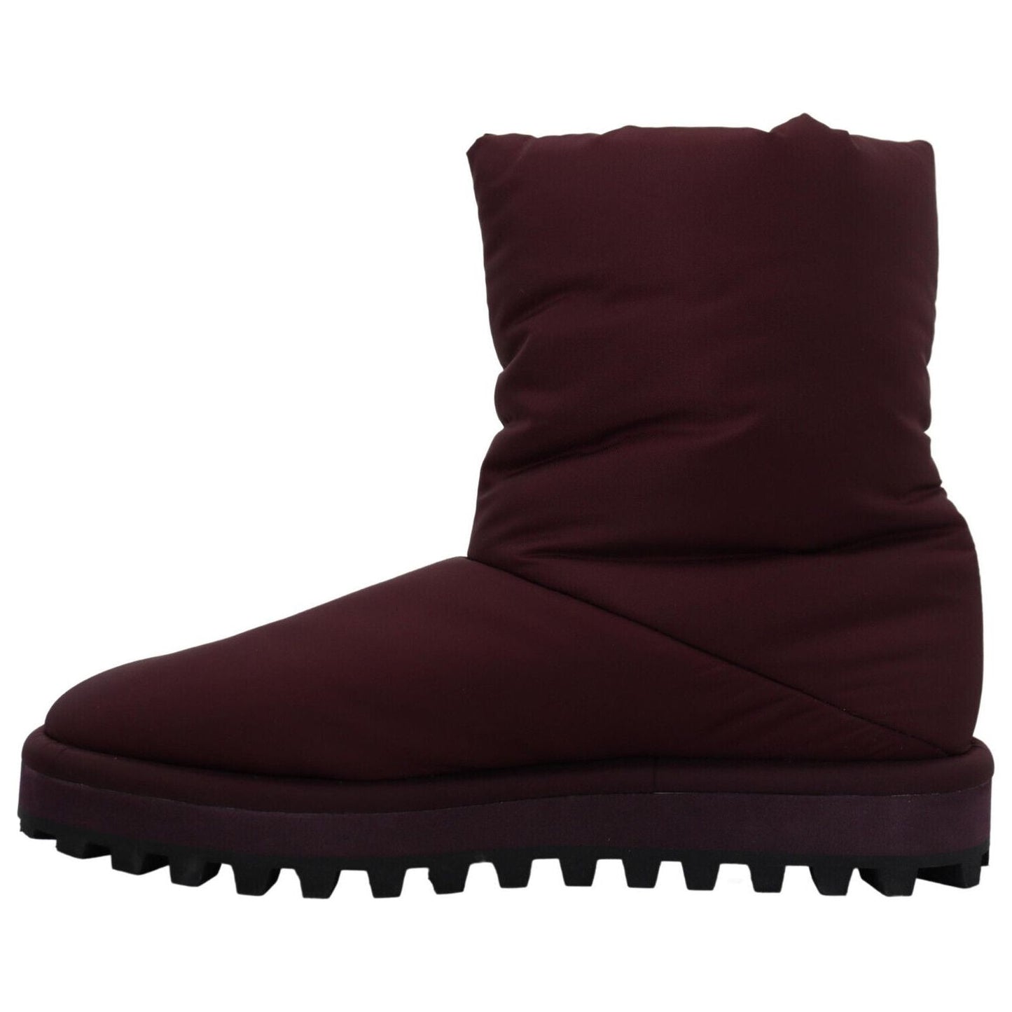 Dolce & Gabbana Elegant Bordeaux Mid Calf Boots Dolce & Gabbana Black