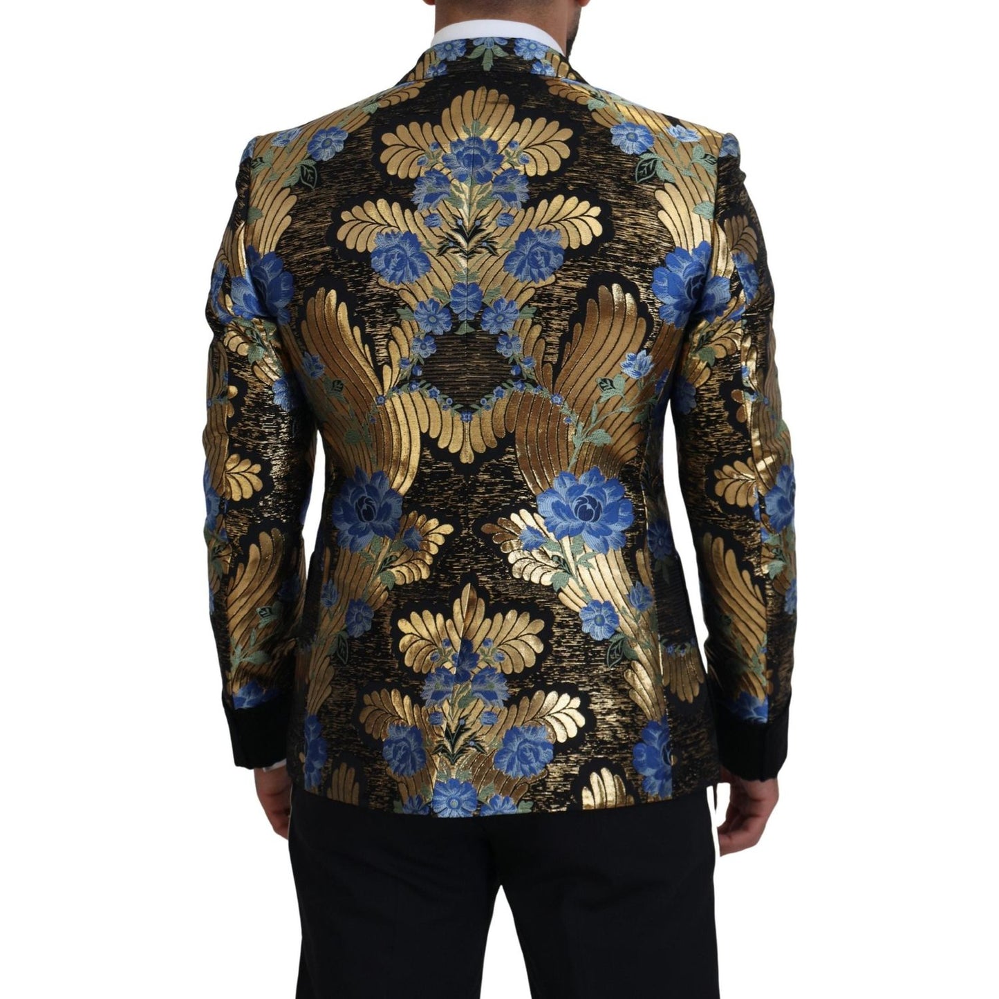 Dolce & Gabbana Elegant Floral Evening Party Blazer Dolce & Gabbana Black