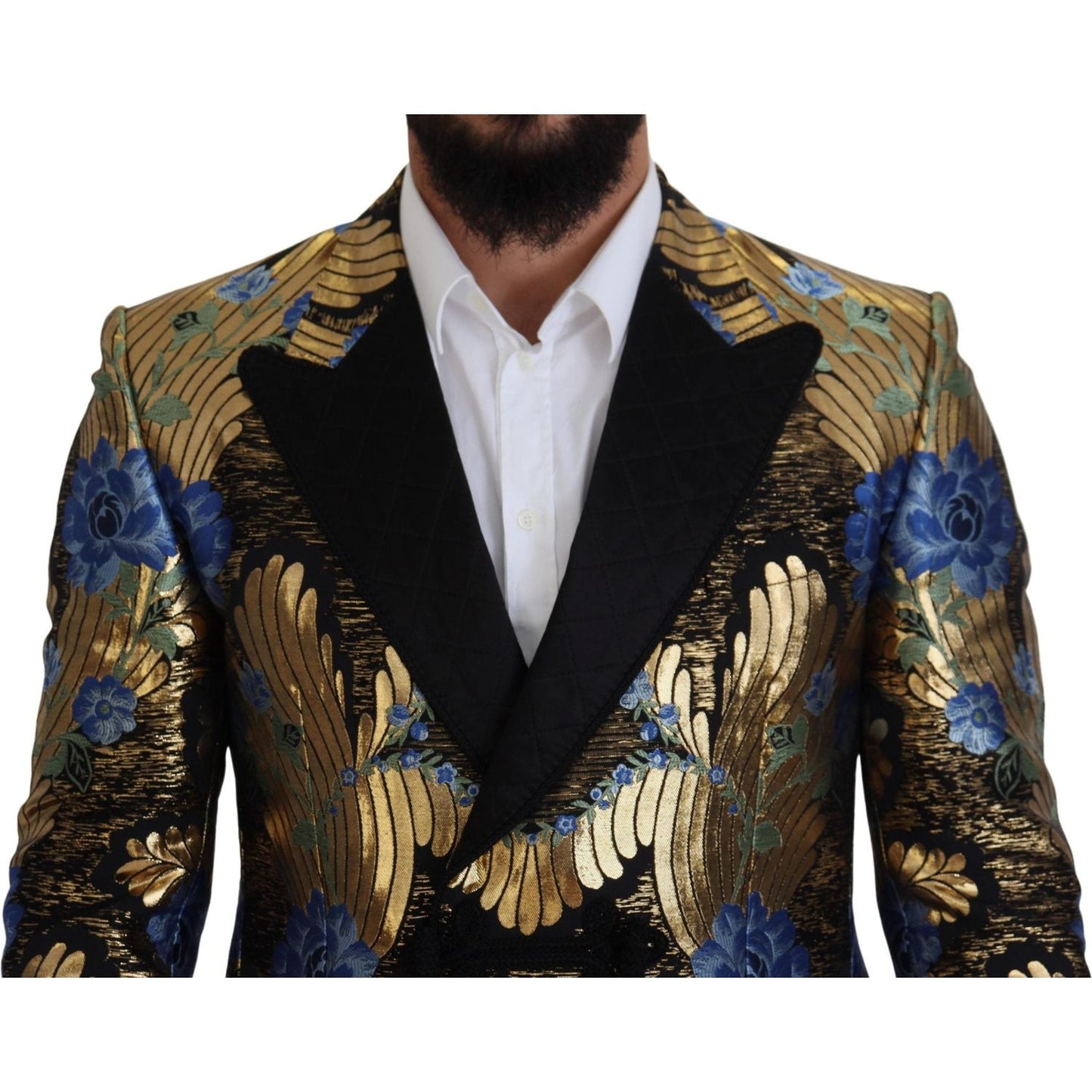 Dolce & Gabbana Elegant Floral Evening Party Blazer Dolce & Gabbana Black