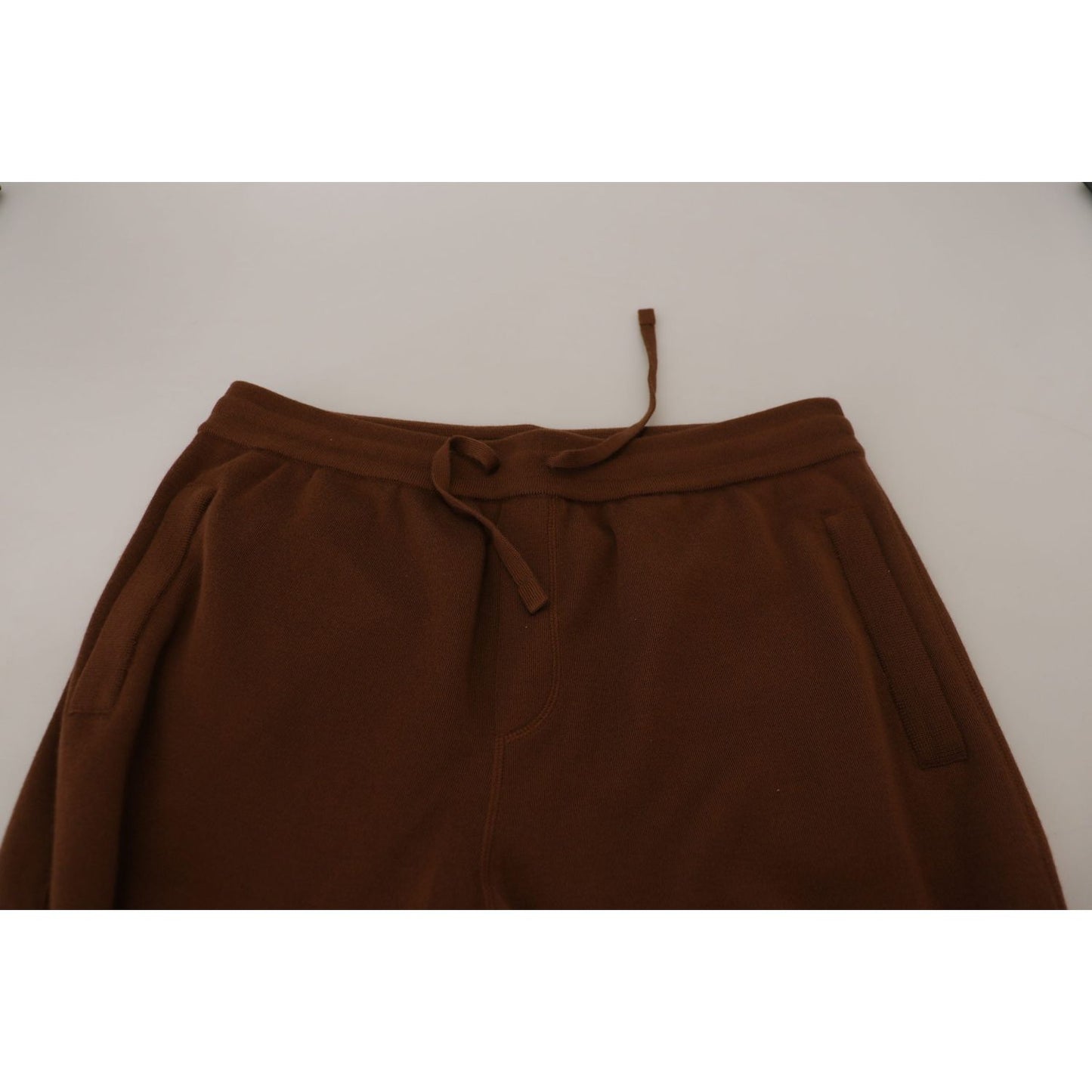 Dolce & Gabbana Elegant Brown Cashmere Jogger Pants Dolce & Gabbana Gray