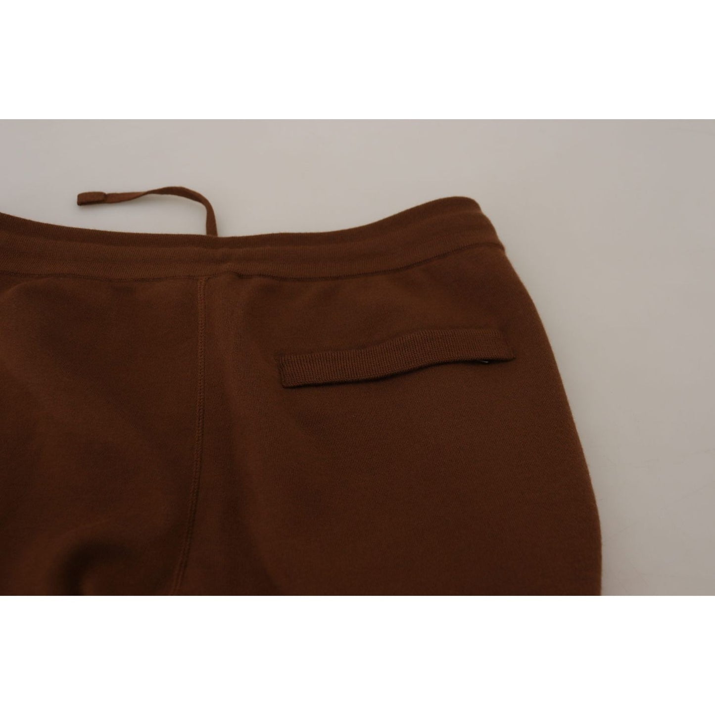 Dolce & Gabbana Elegant Brown Cashmere Jogger Pants Dolce & Gabbana Black