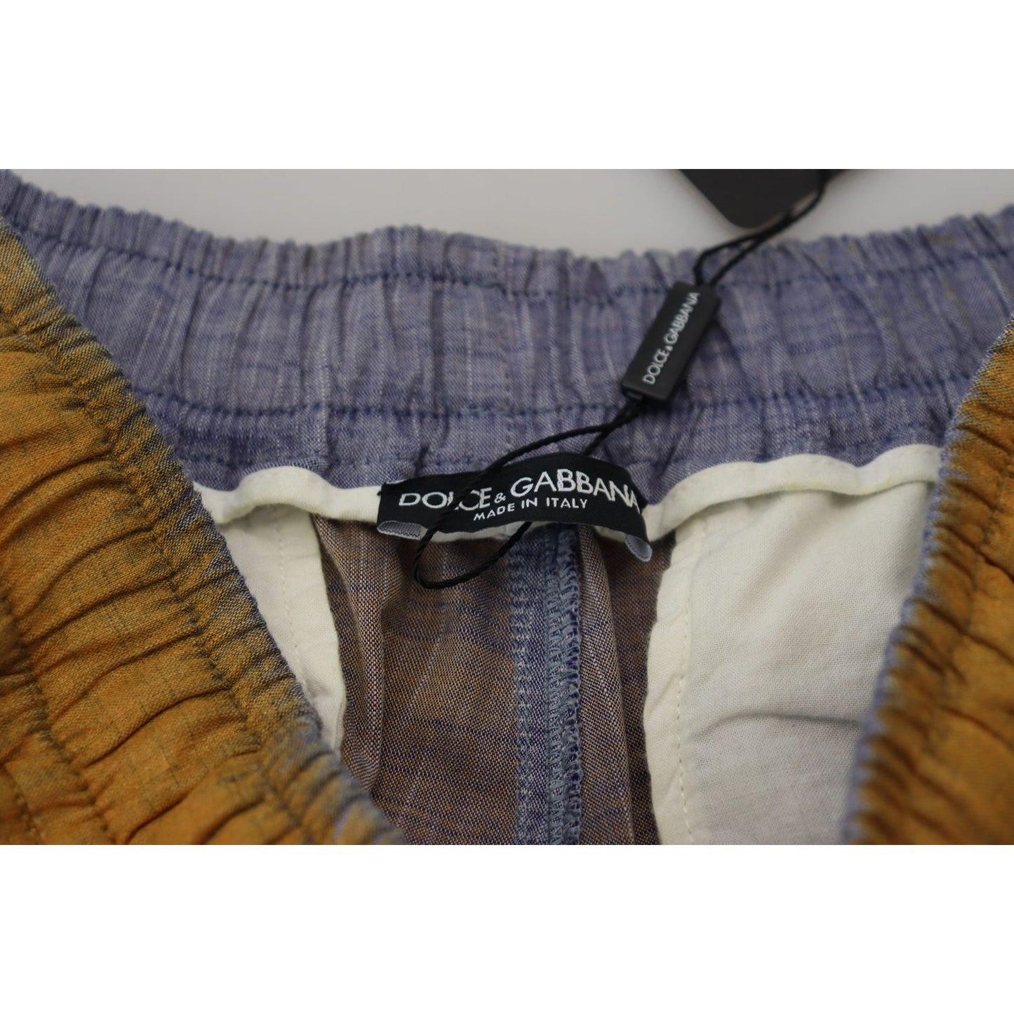 Dolce & Gabbana Elegant Italian Linen Trousers Dolce & Gabbana Dim Gray