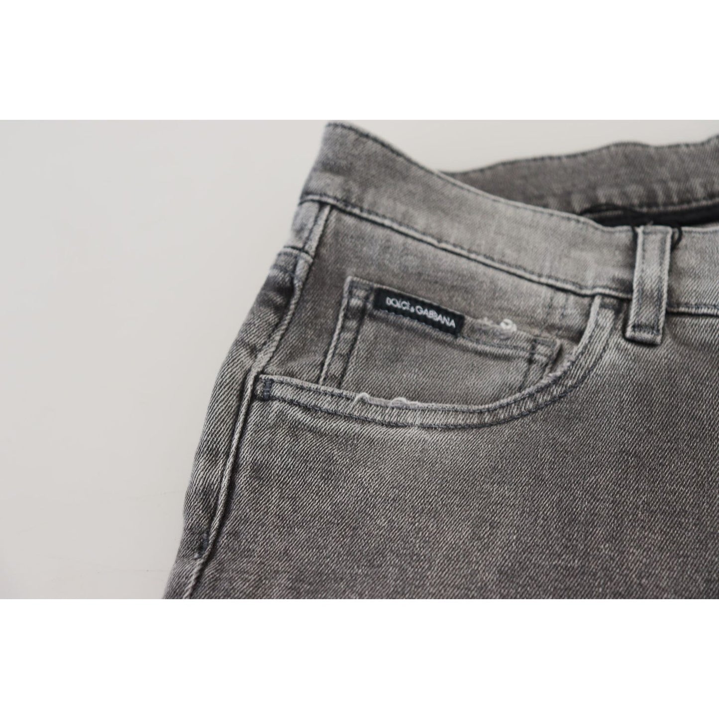 Dolce & Gabbana Chic Grey Washed Denim Pants Dolce & Gabbana Dim Gray