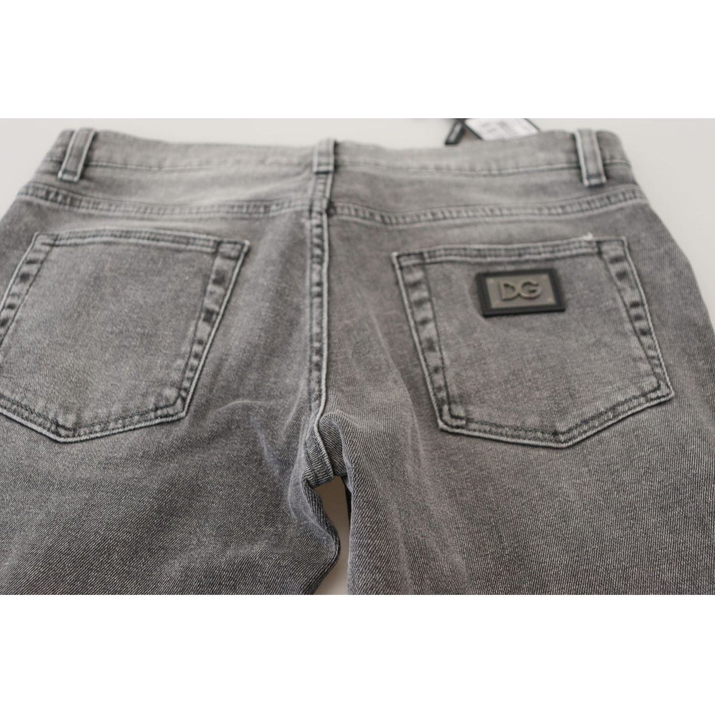 Dolce & Gabbana Chic Grey Washed Denim Pants Dolce & Gabbana Dim Gray