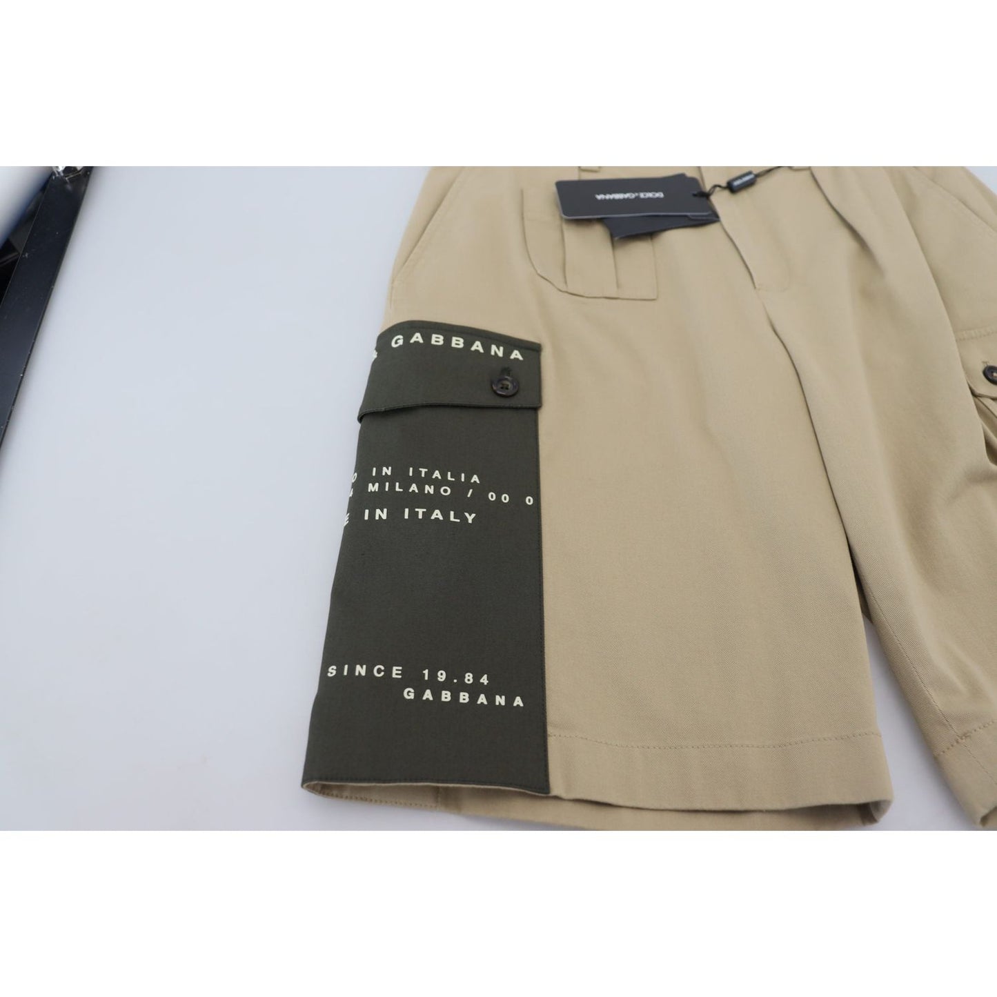 Dolce & Gabbana Elegant Beige Cotton Blend Designer Shorts Dolce & Gabbana Rosy Brown