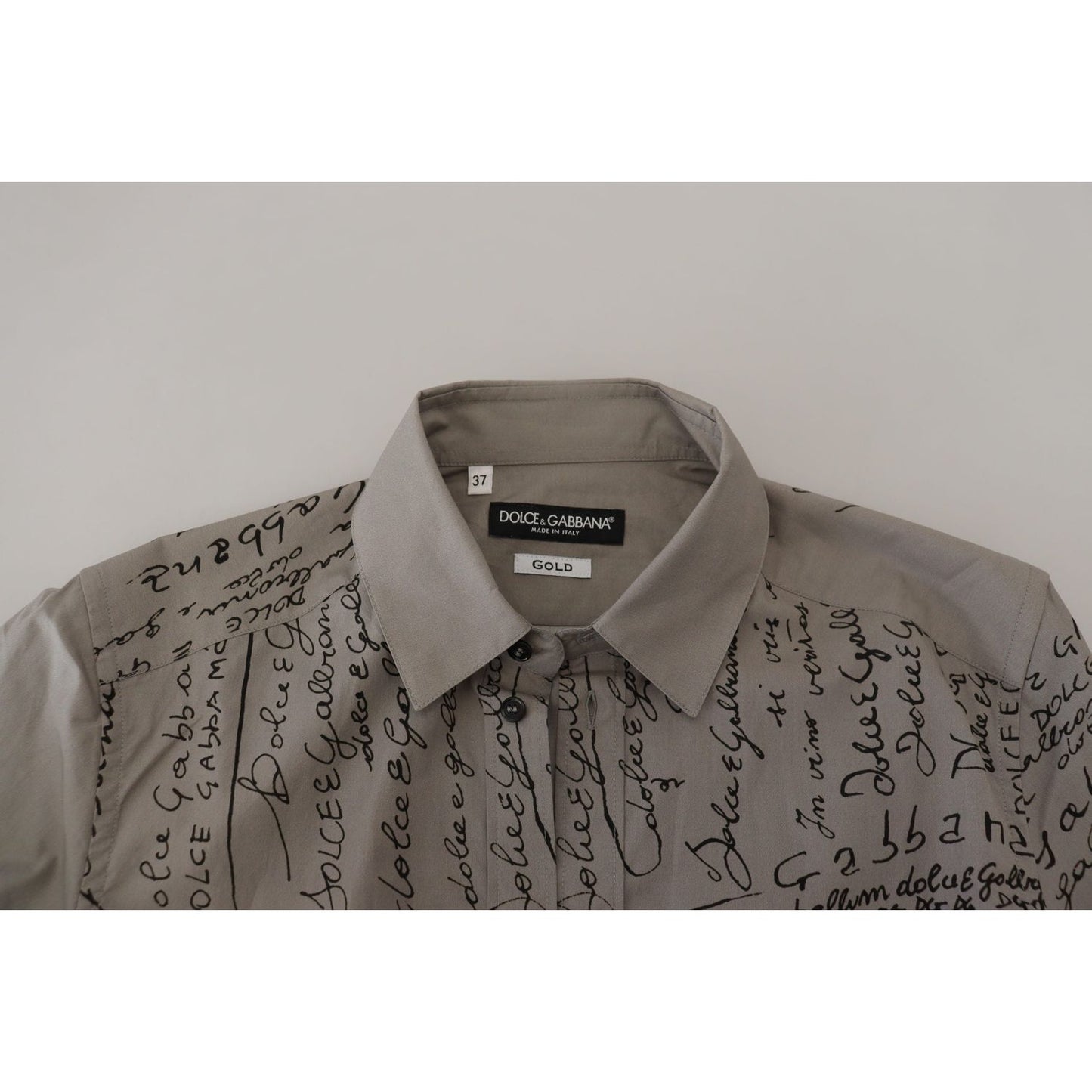 Dolce & Gabbana Elegant Slim Fit Cotton Dress Shirt Dolce & Gabbana Dim Gray
