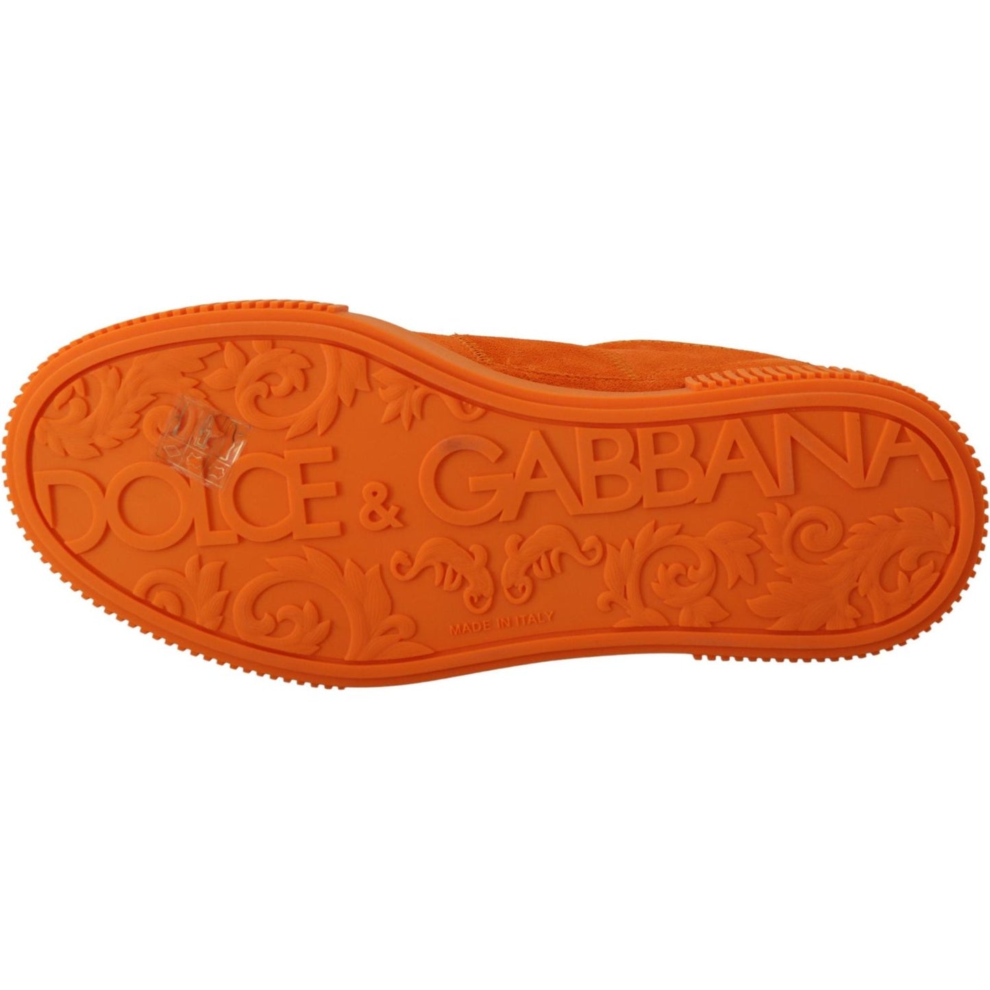 Dolce & Gabbana Chic Orange Suede Lace-Up Sneakers Dolce & Gabbana Chocolate