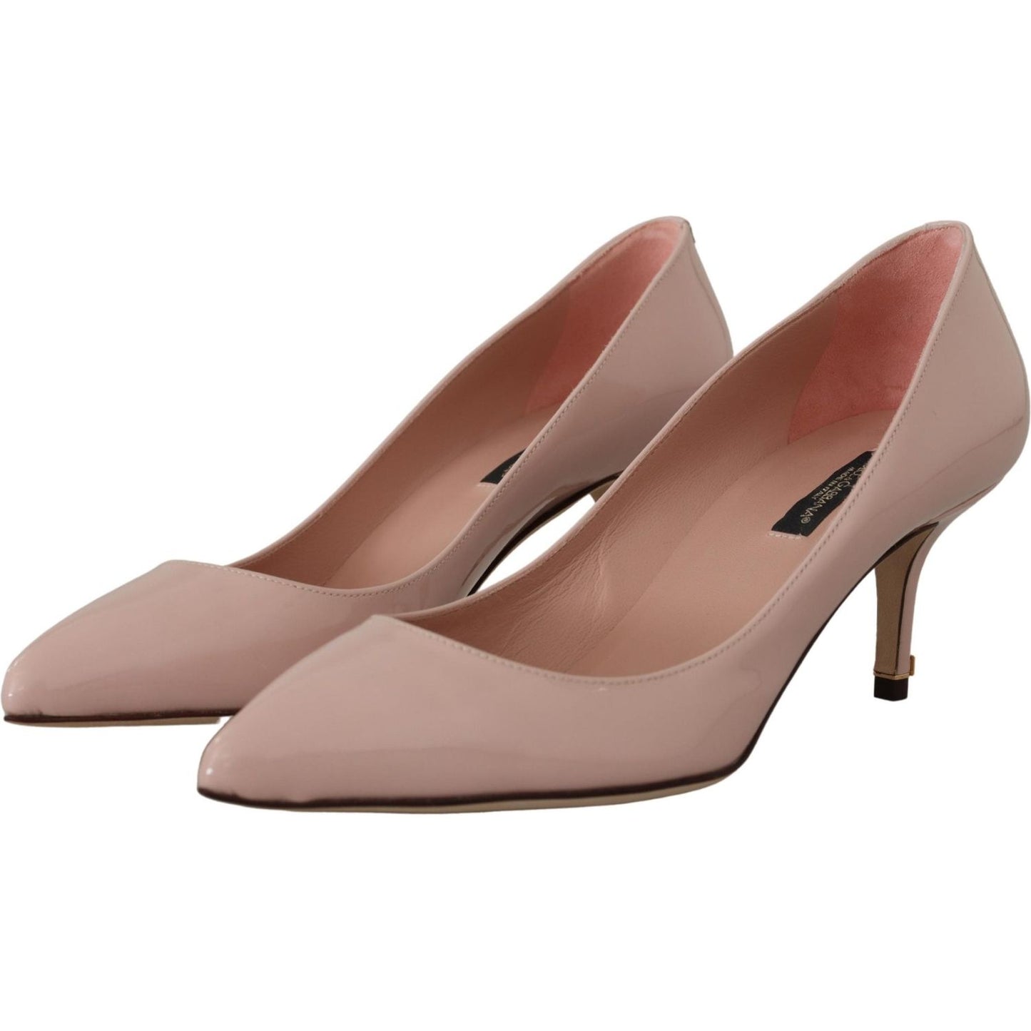 Dolce & Gabbana Elegant Patent Leather Heels in Pink Dolce & Gabbana Rosy Brown