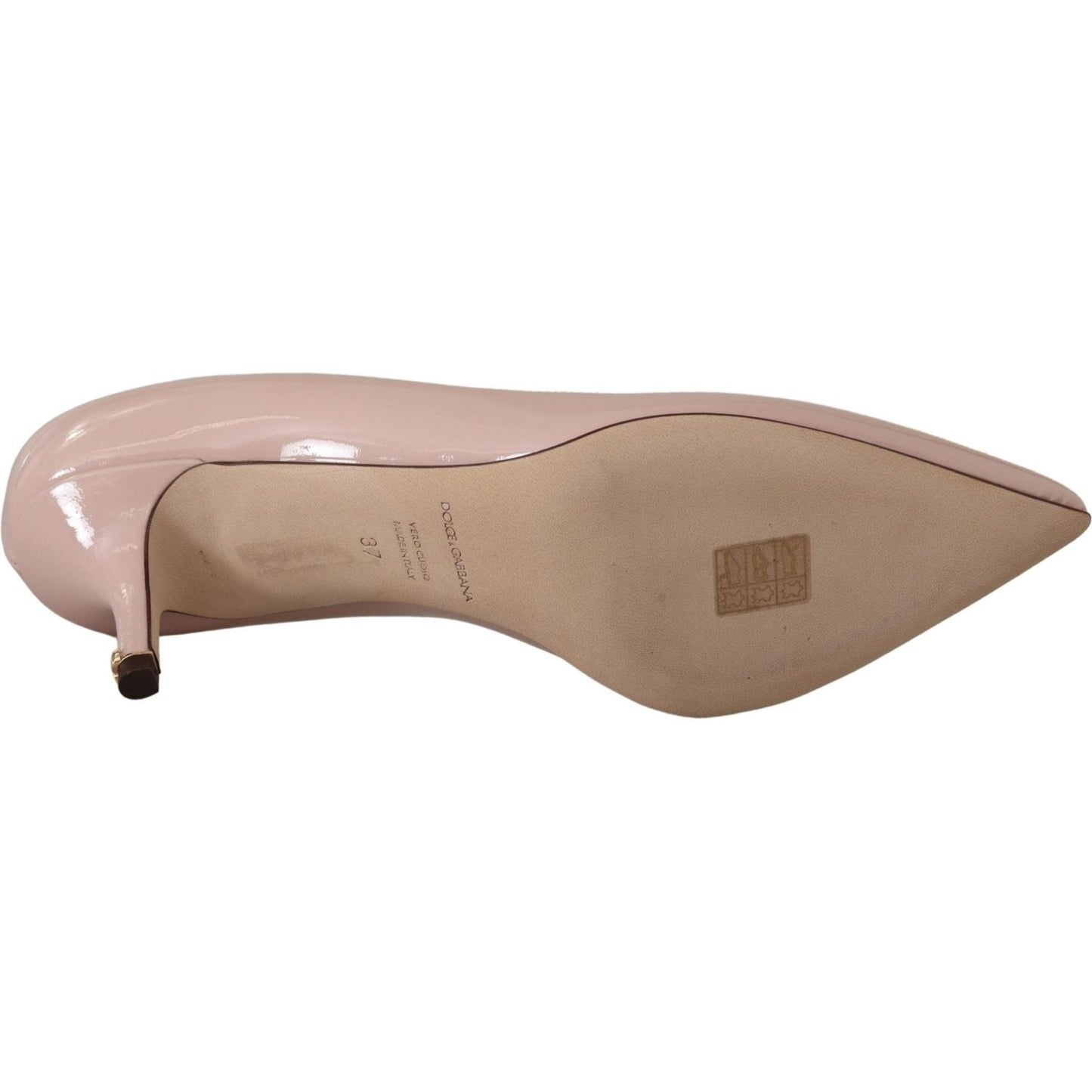 Dolce & Gabbana Elegant Patent Leather Heels in Pink Dolce & Gabbana Rosy Brown