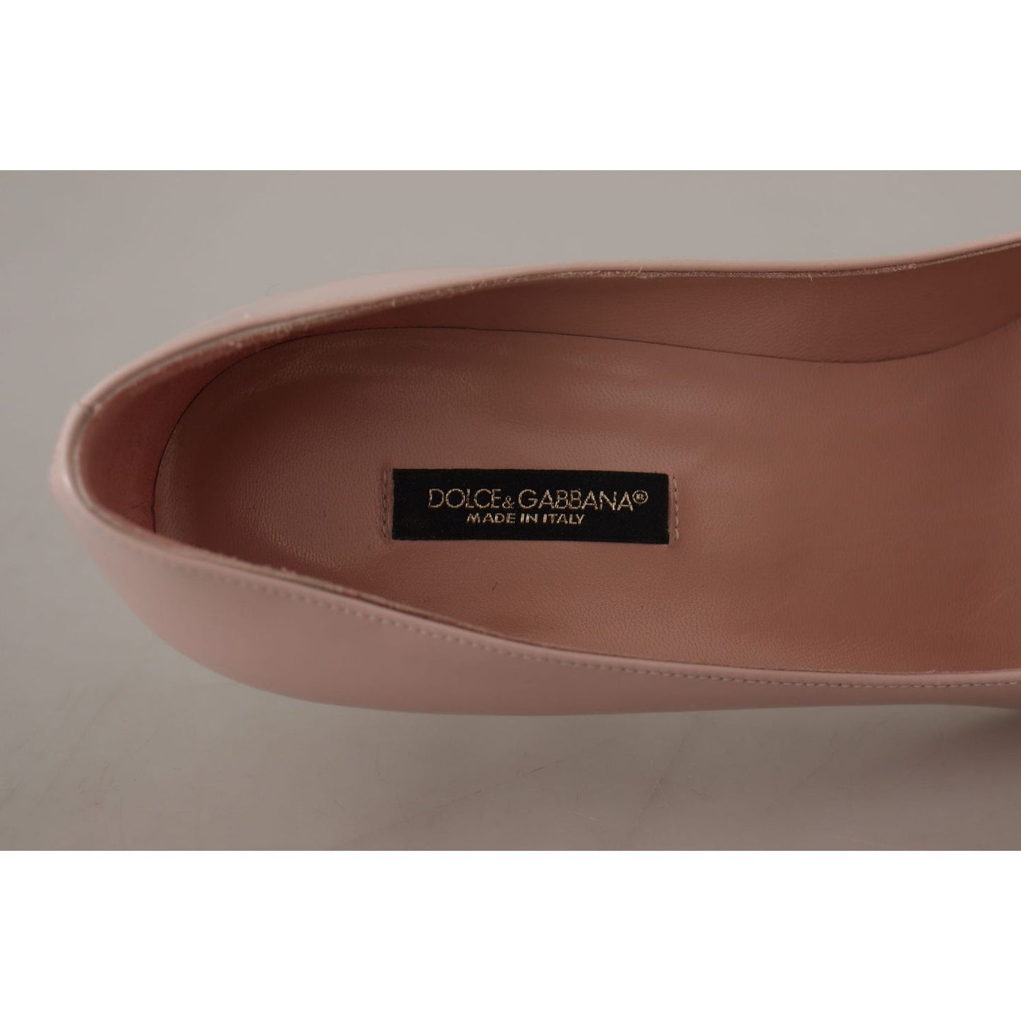 Dolce & Gabbana Elegant Patent Leather Heels in Pink Dolce & Gabbana Dim Gray