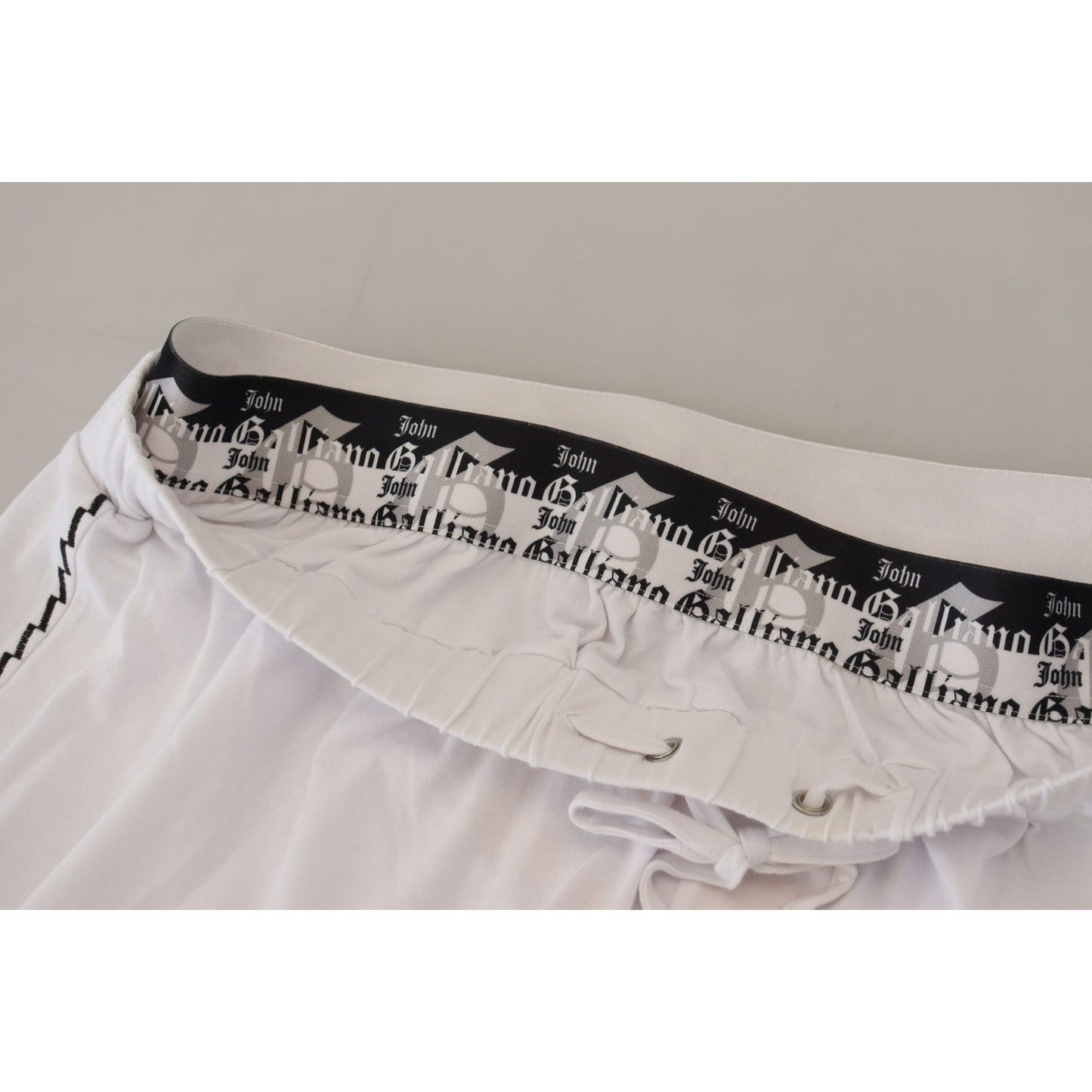 John Galliano Elegant Wide Leg Cotton Pants John Galliano Gray