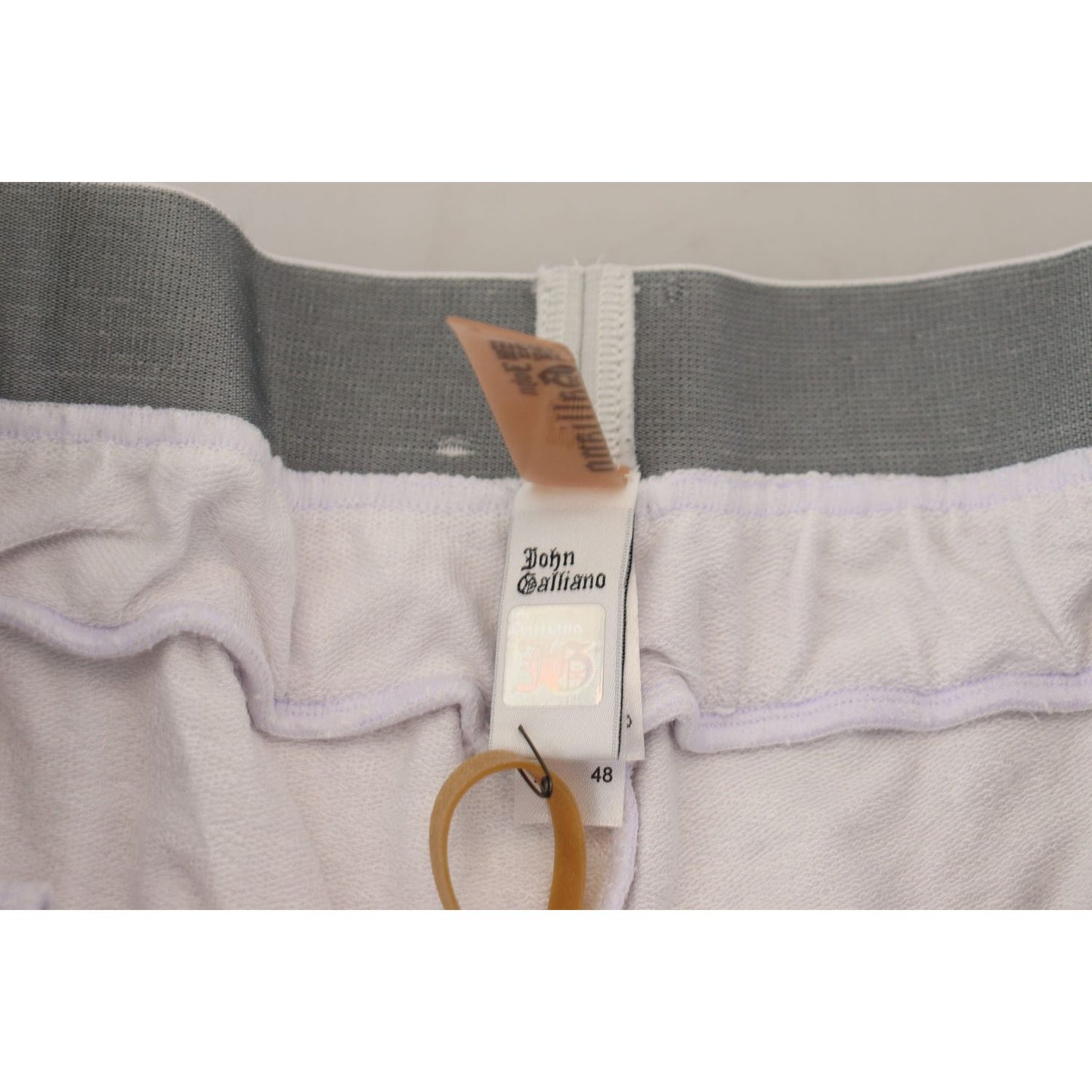 John Galliano Chic White Jogger Pants - Casual Elegance John Galliano Dark Gray