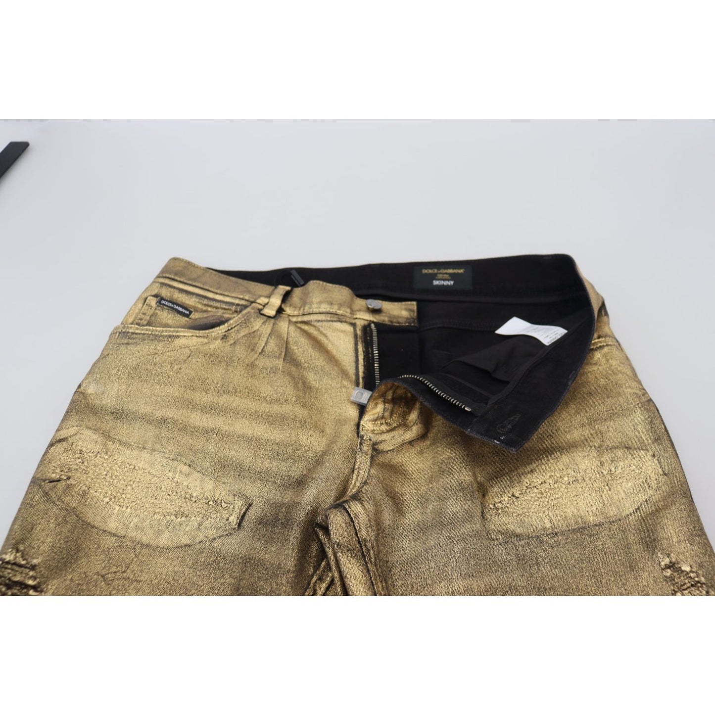 Dolce & Gabbana Elegant Gold Denim Elegance Dolce & Gabbana Gray