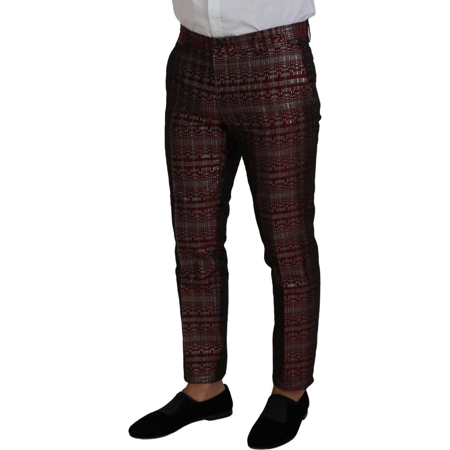 Dolce & Gabbana Bordeaux Fantasy Slim Fit Two-Piece Suit Dolce & Gabbana Black