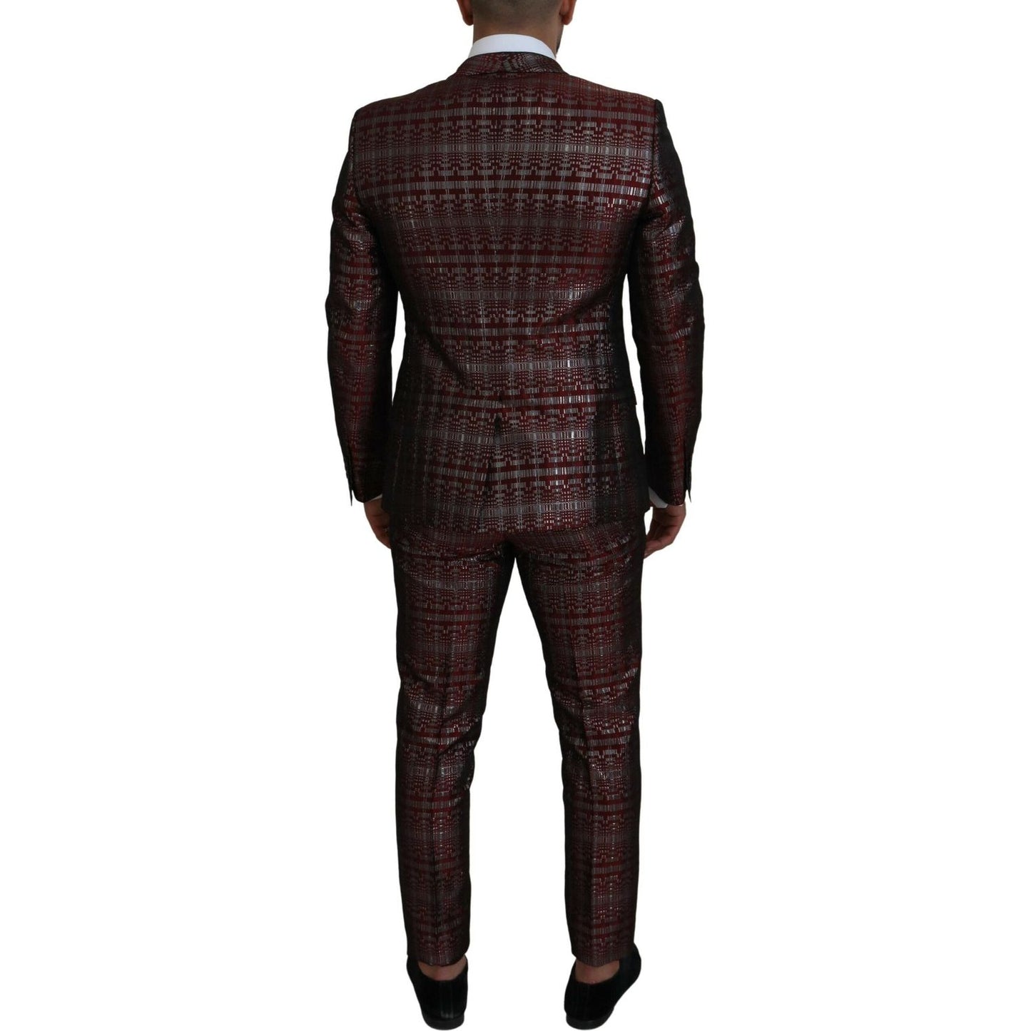 Dolce & Gabbana Bordeaux Fantasy Slim Fit Two-Piece Suit Dolce & Gabbana Black