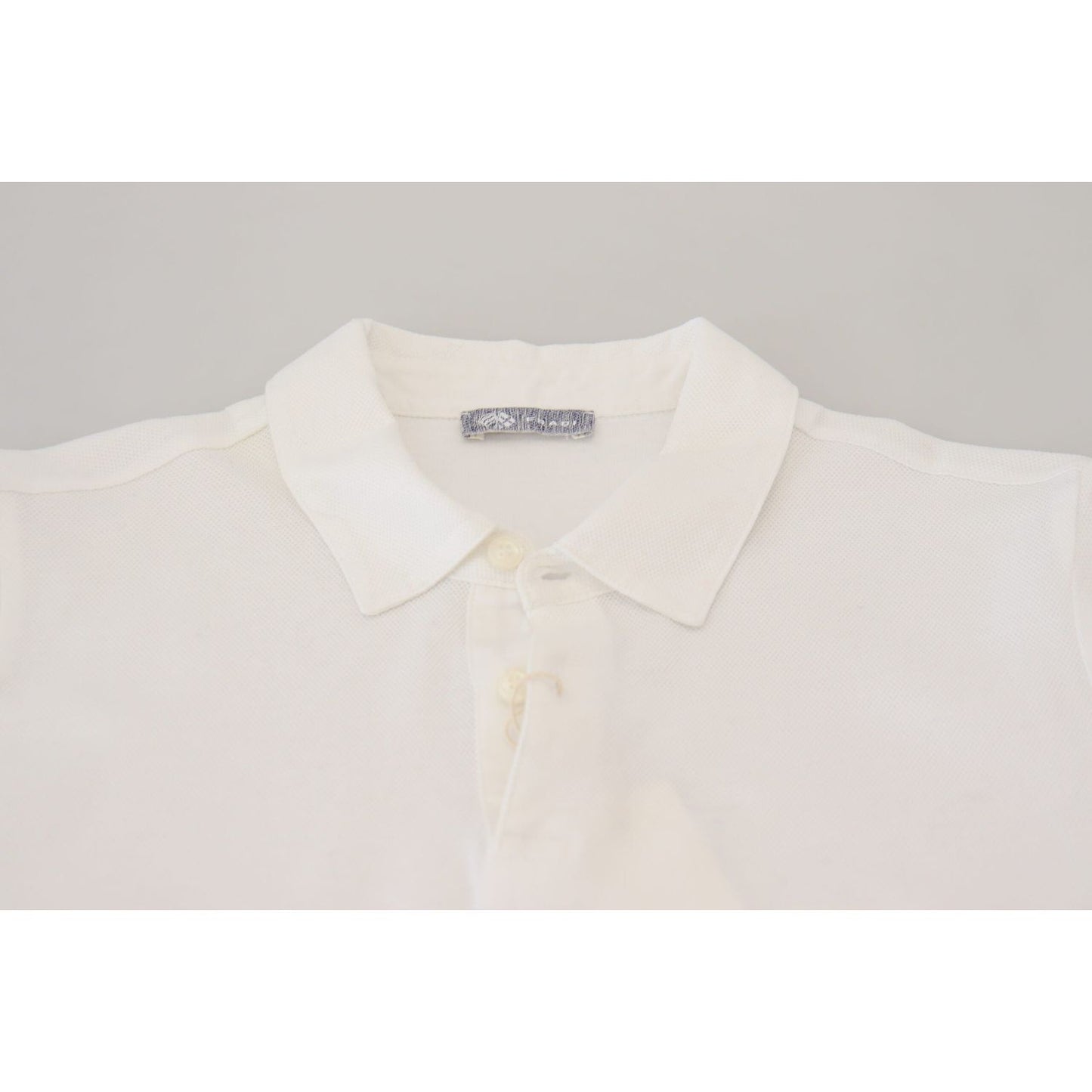 FRADI Elegant White Cotton Polo T-Shirt FRADI Light Gray
