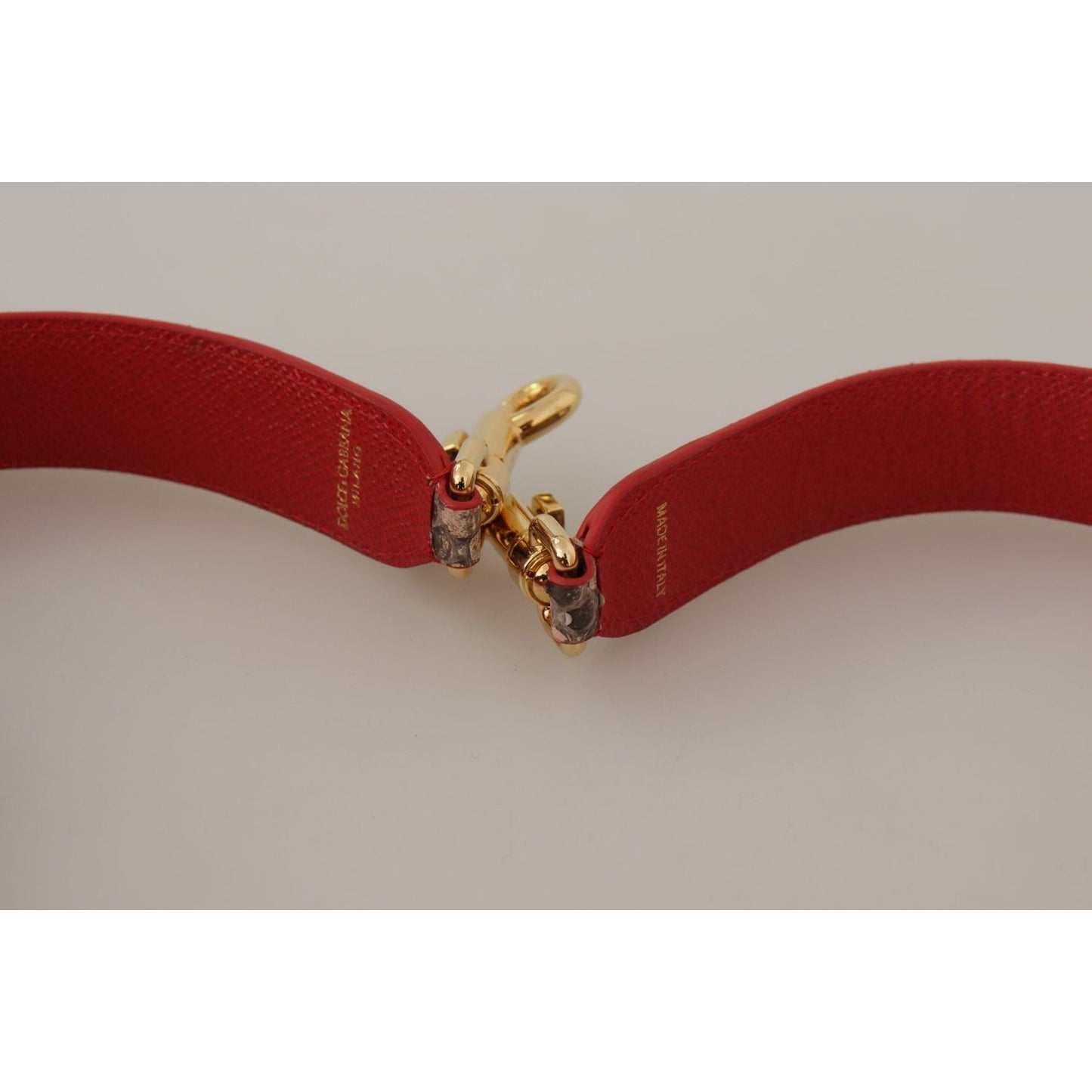 Dolce & Gabbana Chic Brown Python Leather Bag Strap Dolce & Gabbana Dark Gray
