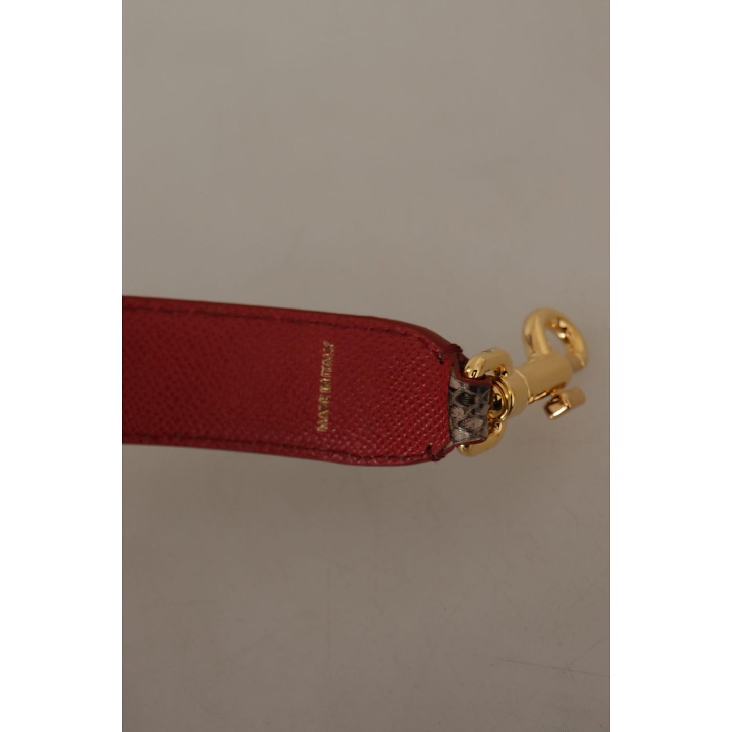 Dolce & Gabbana Elegant Python Leather Shoulder Strap Dolce & Gabbana Slate Gray