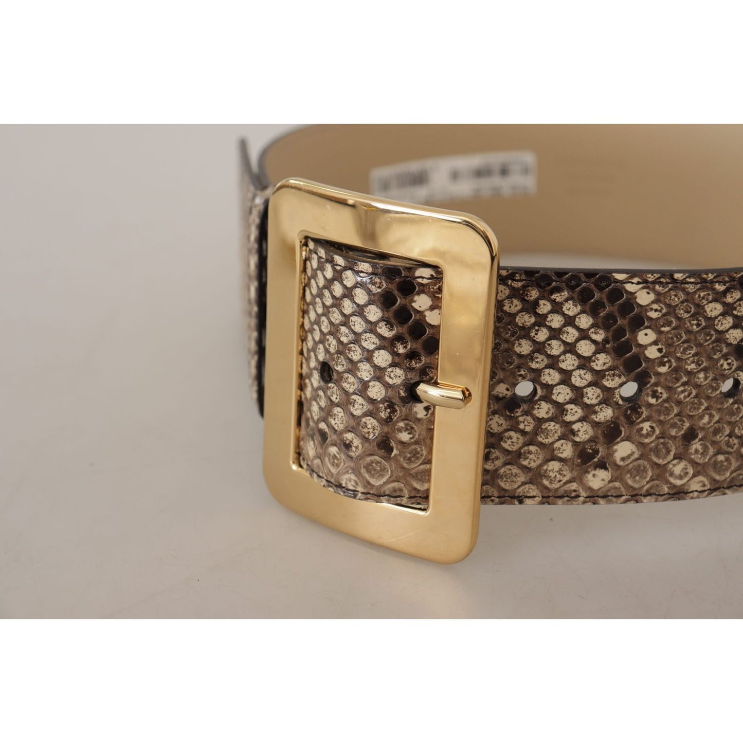 Dolce & Gabbana Elegant Leather Belt with Engraved Buckle Dolce & Gabbana Rosy Brown